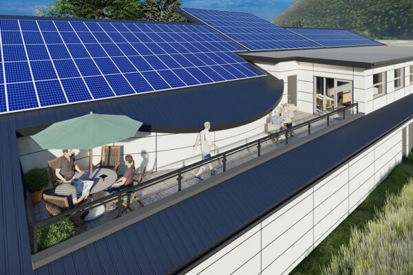 Harrison Hot Springs City Hall & Civic Centre rendering – solar panels